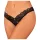 Obsessive - otevřená krajková tanga - černá - XL/XXL