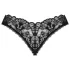 Obsessive - otevřená krajková tanga - černá - XL/XXL