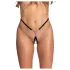 Cottelli - černá otevřená tanga string s třpytivým kamínkem (S-L)