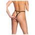 Cottelli - černá otevřená tanga string s třpytivým kamínkem (S-L)
