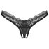 Obsessive - dámské tanga - průhledná krajka - černá - L/XL