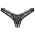 Obsessive - dámské tanga - průhledná krajka - černá - L/XL