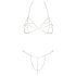 Cottelli - Třpytivý řetízkový bikini (stříbrný)