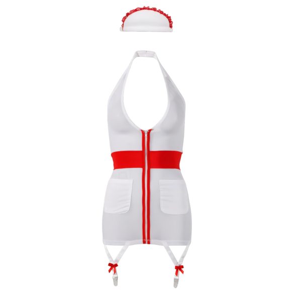 Cottelli - Kostým zdravotní sestřičky s podvazkovým pásem - M