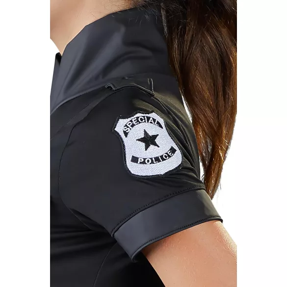 Cottelli - kostým policistky - šaty - černá - XL
