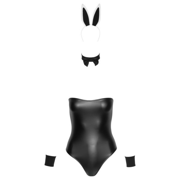 Cottelli Bunny - lesklý sexy kostým králička (5 dílů) - XL