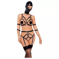 Bad Kitty - erotická souprava na tělo a maska - černá