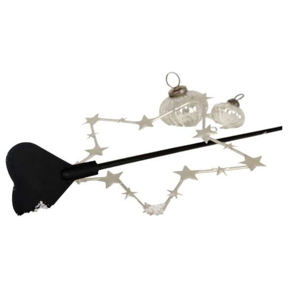 Srdce - silikonový bičík - černý