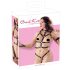Bad Kitty - Černý set se špičatým postrojem a pouty - L/XL