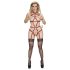 Bad Kitty - celotělový postroj body (červený) - L/XL