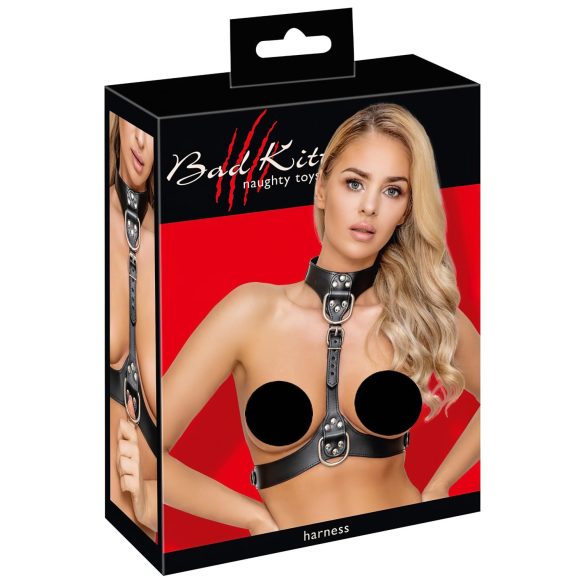 Bad Kitty - černý body harness s D-kroužky