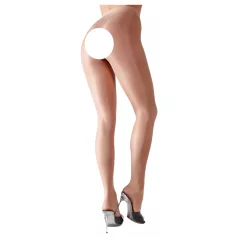   Cottelli - hedvábně lesklé erotické punčochy (přírodní) - XL