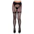 Cottelli Legwear - samodržící otevřené punčochy - černé S-L