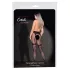 Cottelli Legwear - samodržící otevřené punčochy - černé S-L