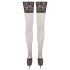 Cottelli Plus Size - krajkované punčochy 15 cm (černé) - 7