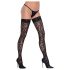 Cottelli Legwear - černé podvazky s leopardím vzorem - 4