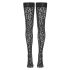 Cottelli Legwear - černé podvazky s leopardím vzorem - 4