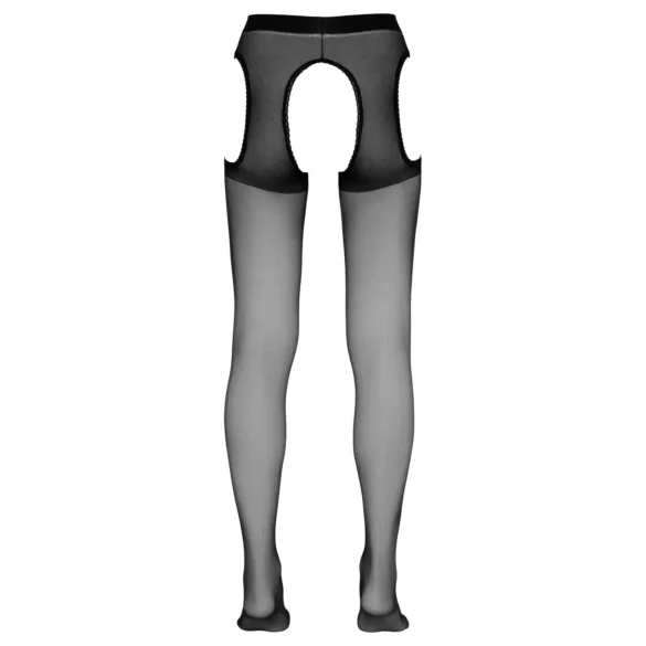 Cottelli - otevřené (s rozkrokem) punčochové kalhoty (černé) - L/XL