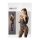 NO:XQSE - Květinové catsuit - černé (S-L)