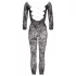 NO:XQSE - květinový catsuit - černý - S-L