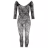 NO:XQSE - květinový catsuit - černý - S-L