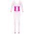 Cottelli - síťované catsuit - růžová - S-L