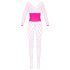 Cottelli - síťovaný catsuit (růžový) - S-L