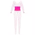Cottelli - síťované catsuit - růžová - S-L