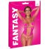 Cottelli - síťovaný catsuit (růžový) - S-L
