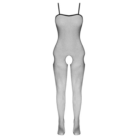 Cottelli Fantasy - síťované body s otevřeným rozkrokem a výstřihem na bocích (černé) - S-L
