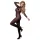 Cottelli - průhledný catsuit s otevřeným rozkrokem (černý) - S/M