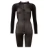 Cottelli - průhledný catsuit s otevřeným rozkrokem (černý) - S/M