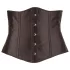 Cottelli Plus Size - saténový korzet - černý - 2XL
