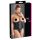 Cottelli Plus Size - saténový korzet (černý) - 4XL