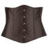 Cottelli Plus Size - saténový korzet (černý) - 4XL