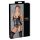 Cottelli Bondage - lesklý top s podprsenkou a pouty (černý) - L