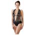 Cottelli – Krajkované body s krčním páskem (černé)
