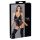 Cottelli Bondage - lesklé body s pouty (černé) - XL