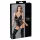 Cottelli Bondage - lesklé body s pouty - černé - XL