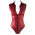 Cottelli Party - lesklé červené body na zip bez rukávů - XL