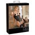 Abierta Fina - jiskřící otevřené krajkové body (černé) - 85B/L