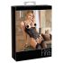 Abierta Fina - jiskřící otevřené krajkové body (černé) - 85C/L
