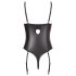 Abierta Fina - jiskřící otevřené krajkové body (černé) - 85C/L