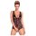 Obsessive Fiorenta - perlové otevřené krajkové body (černé) - L/XL
