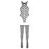 NO:XQSE - vlněný bodystocking a punčochy - černá (S-L)