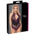 Cottelli Plus Size - květinové body (černo-fialová)