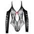 NO:XQSE - elegantní body s mašlí, dlouhý rukáv - černá (S-L)