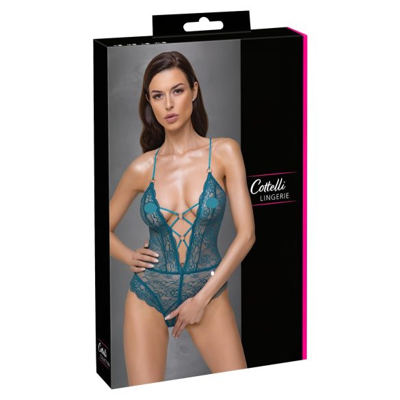 Cottelli - zelené krajkové body s otevřeným designem