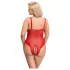 Cottelli Curves - krajkové body - průsvitné - červené