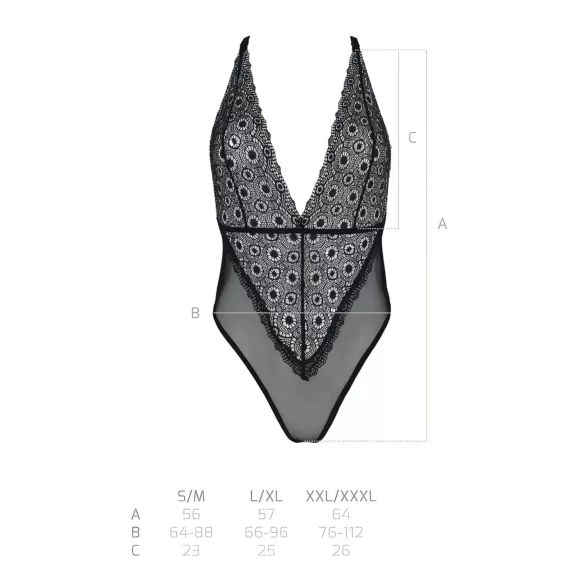 Passion Eco Zinnia - krajkové body (černé)